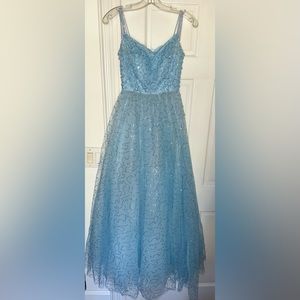 Light Blue Sparkling Pageant/Formal Gown - size 0/2
